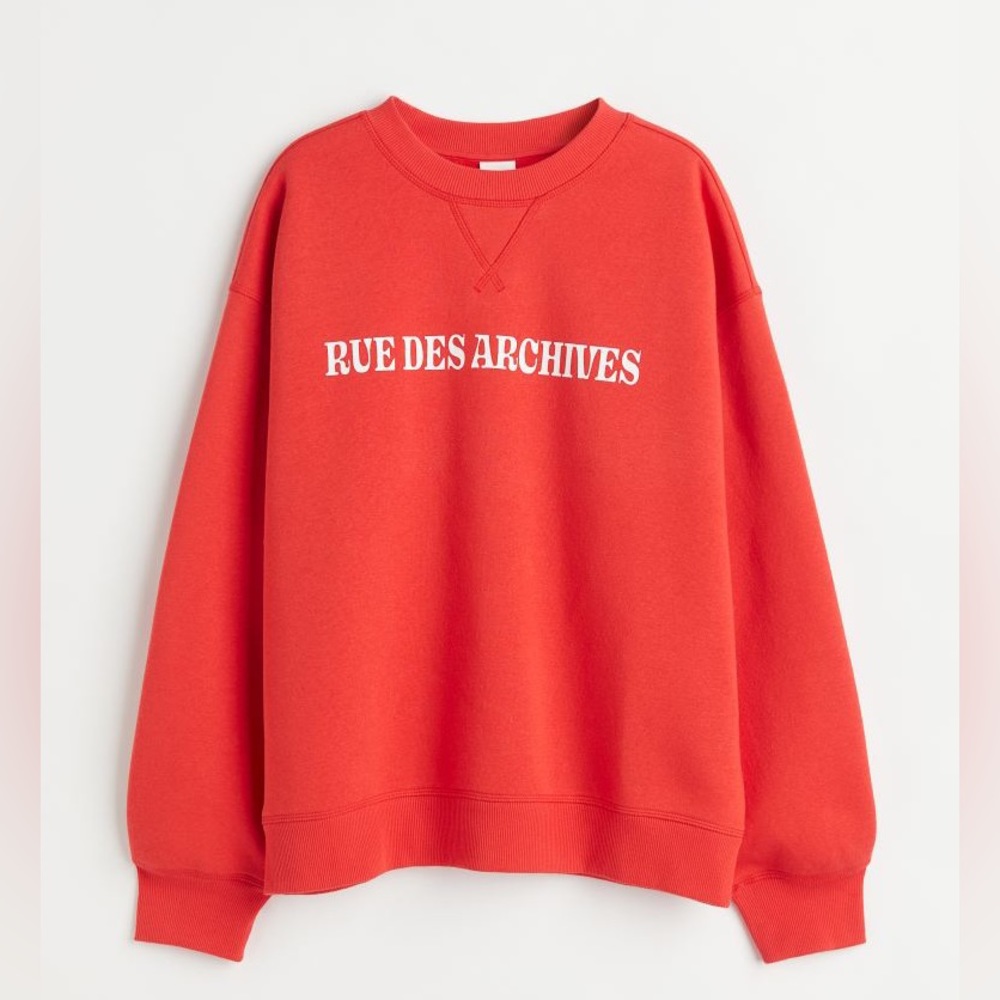Red H&M crew neck